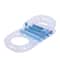 59" Blue Transparent Inflatable Pool Lounger with Cup Holders